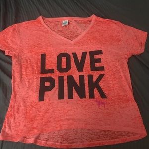 Victoria’s Secret pink T-shirt